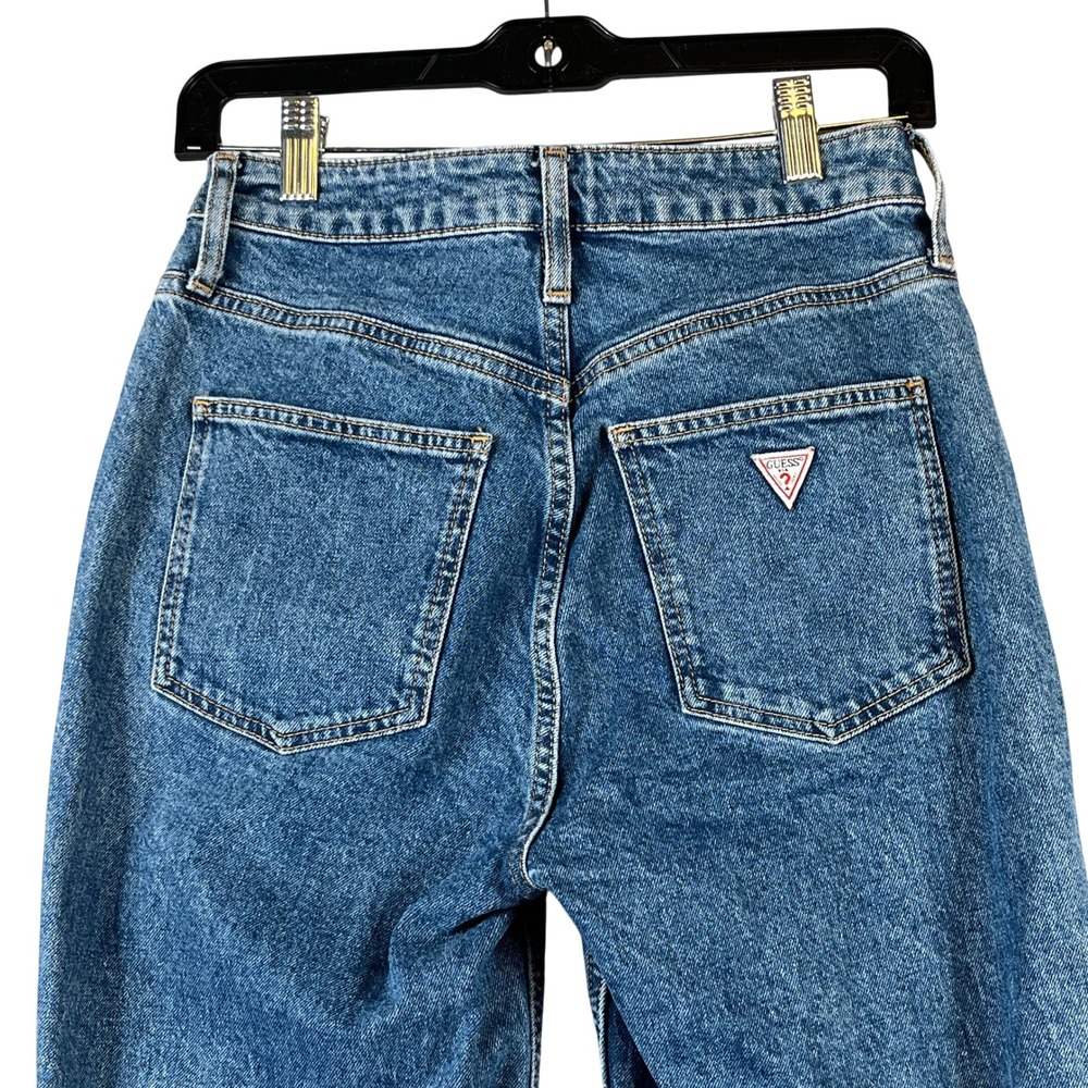 GUESS Mom Jeans 26 High Rise Tapered Relaxed Medium Wash Denim Vintage Inspired